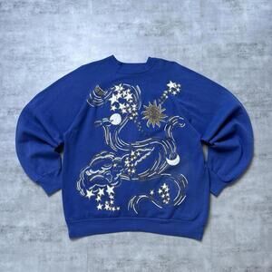 Y2K Tultex Vintage 90s Moon & Stars Sweatshirt